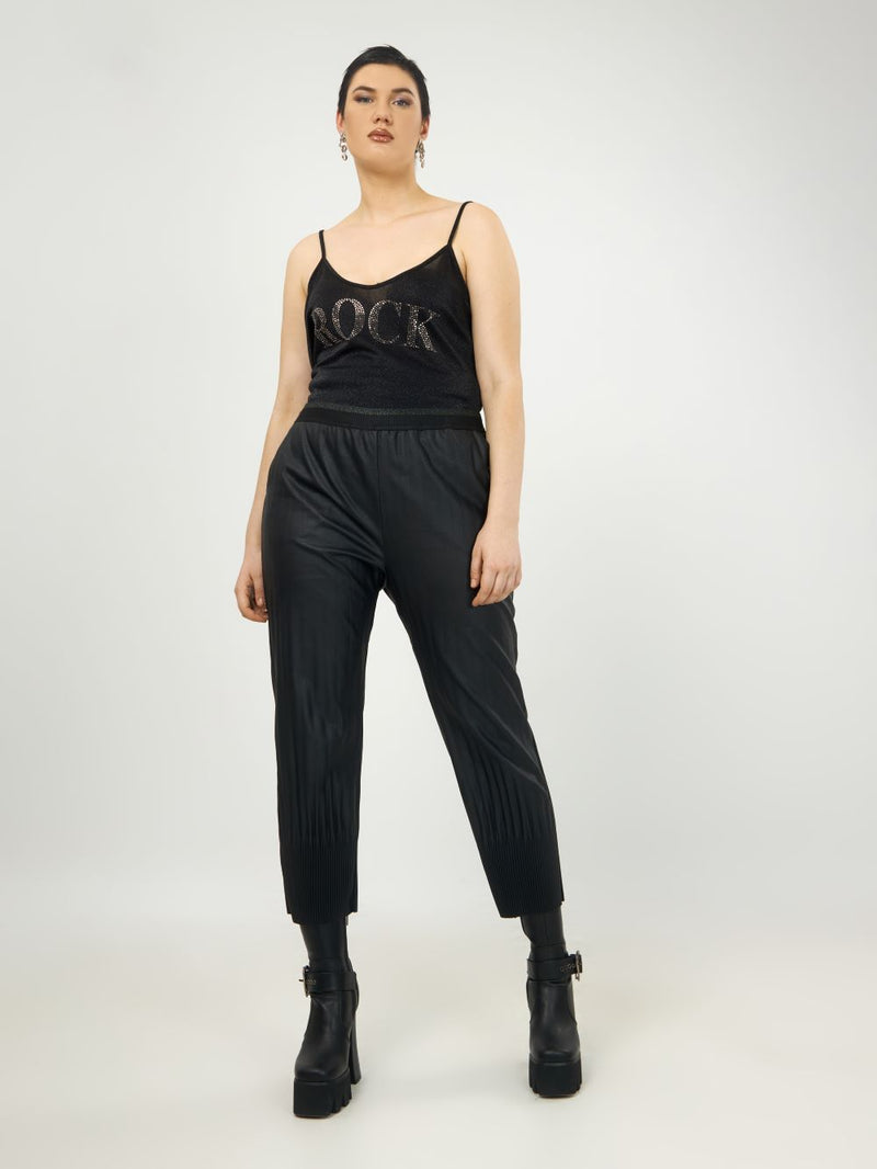 PLETHER TROUSERS - Black