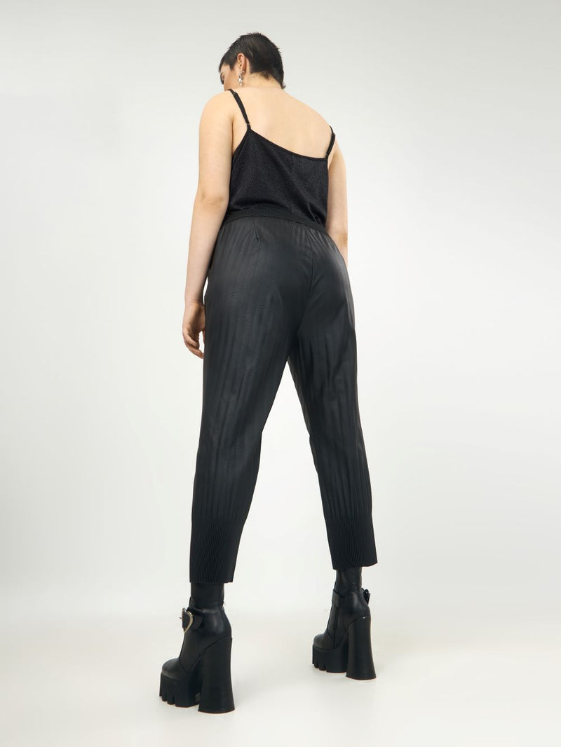 PLETHER TROUSERS - Black