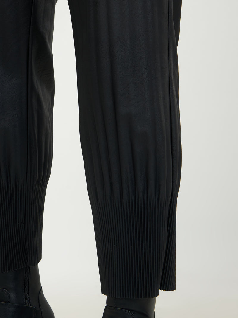 PLETHER TROUSERS - Black