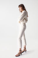 Cropped True Slim Jean - Beige