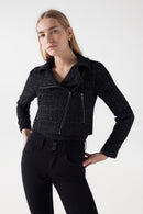 Short Tweed Jacket - Black