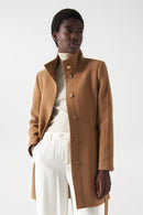 Belted Wool Coat - Brown