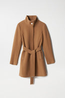 Belted Wool Coat - Brown