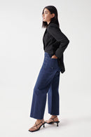 True Marine Straight Cropped Jean - Blue