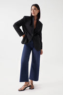 True Marine Straight Cropped Jean - Blue