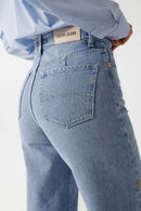 Salsa True Embroidered Wide Leg Jean - Blue