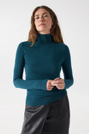 Cashmere Polo Neck Jumper - Green