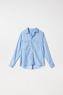 Loose Light Denim Shirt - Blue