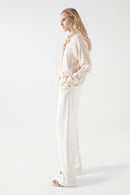 Light Denim Shirt - Beige