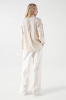 Light Denim Shirt - Beige