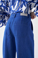 Loose High Waist Jean - Blue