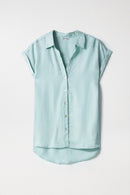 Plain Satin Feel Shirt - Green