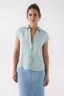 Plain Satin Feel Shirt - Green