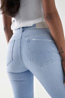 Faith Push In Cropped Jean - Blue