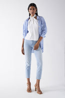Faith Push In Cropped Jean - Blue