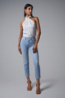 Faith Push In Cropped Jean - Blue