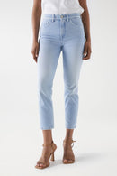 Faith Push In Cropped Jean - Blue