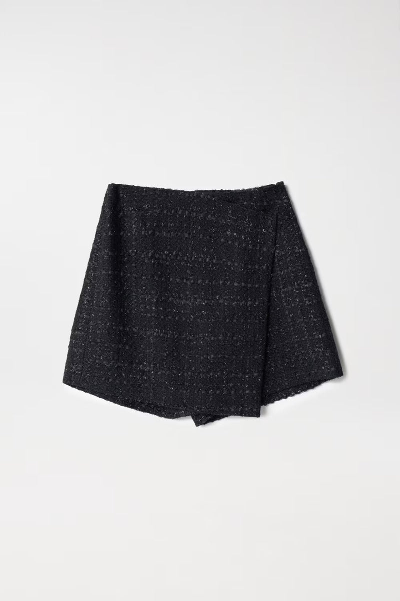 Tweed Skort - Black