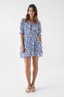 Print Short Dress - Pearl