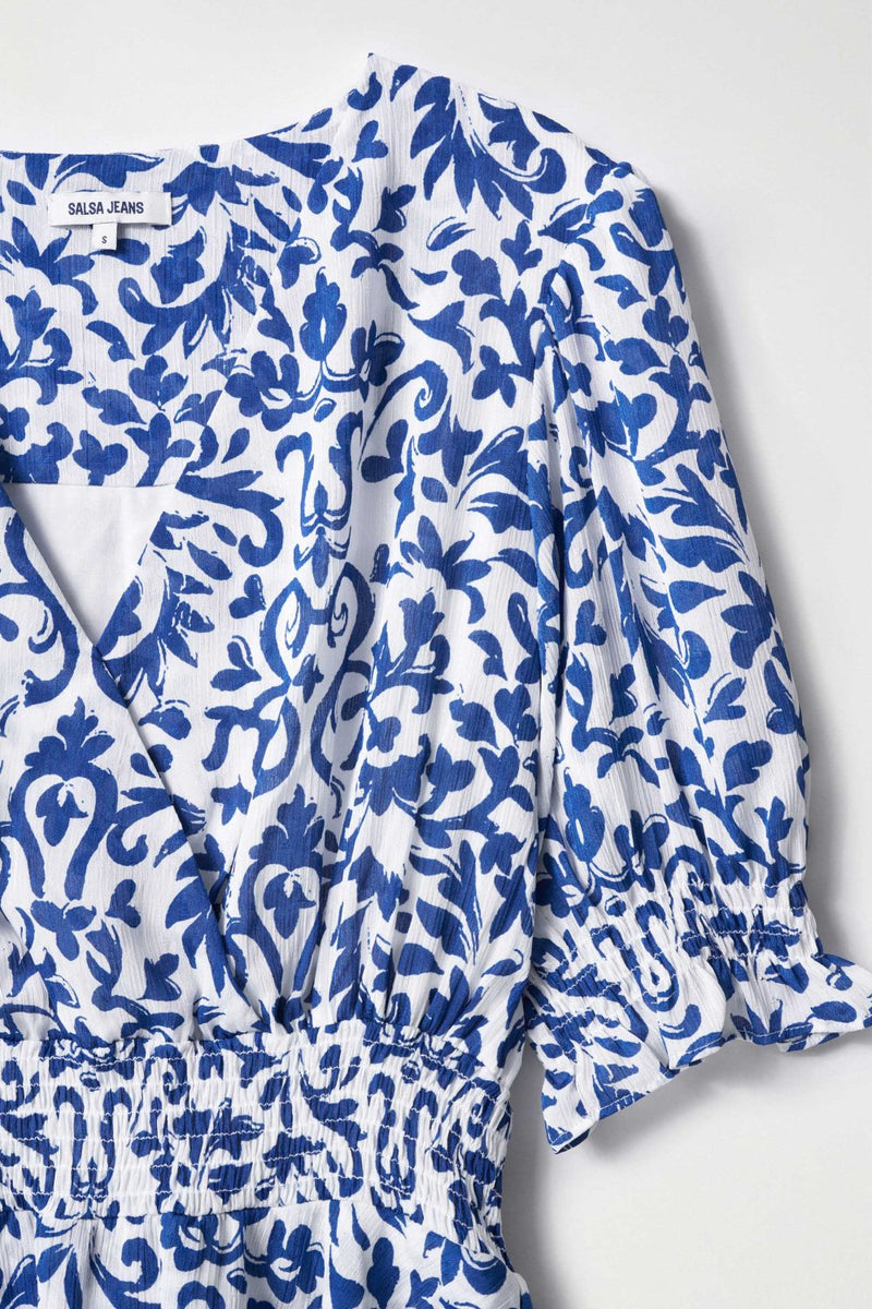 Print Short Dress - Pearl