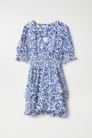 Print Short Dress - Pearl