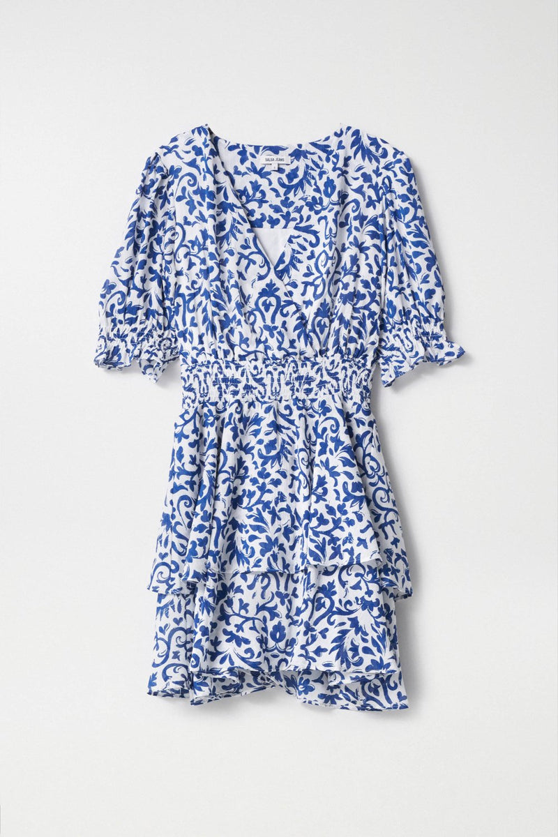 Print Short Dress - Pearl