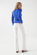 Metal Appliques Jumper - Blue