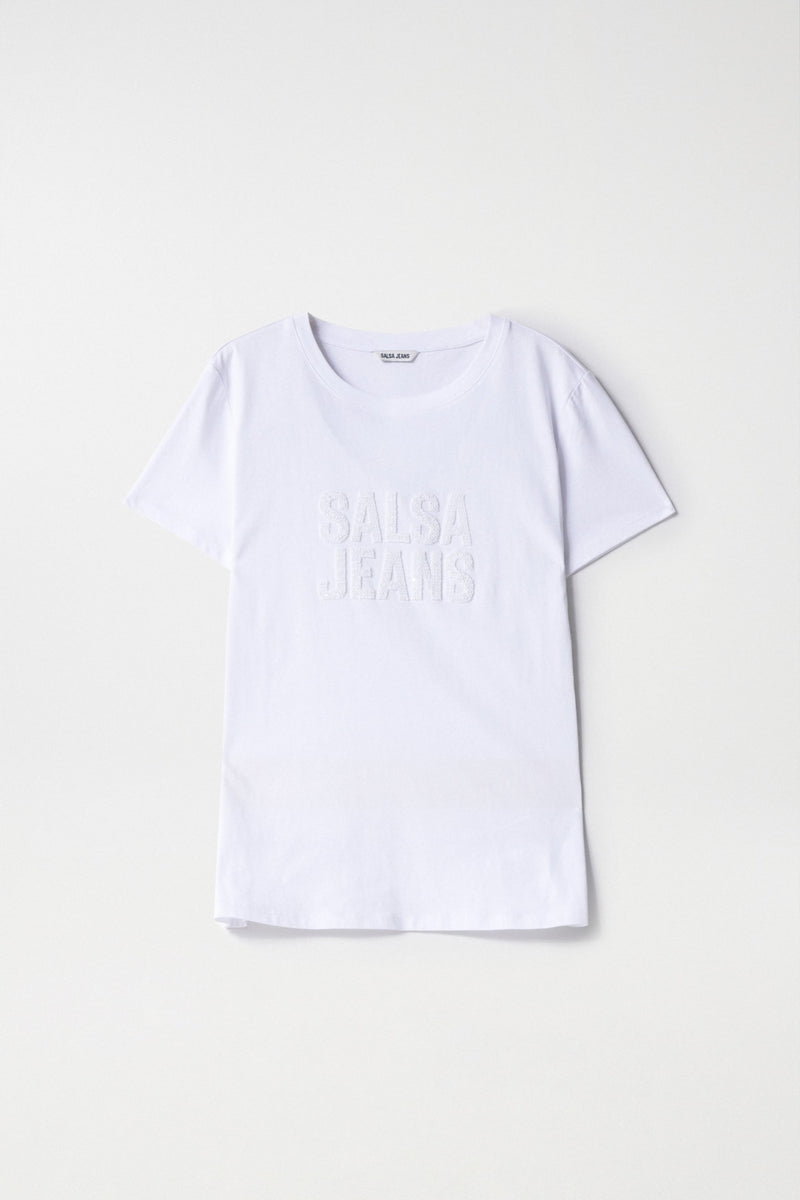 Beaded Branding T-Shirt - White