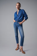 Crop Slim True Jeans - Blue