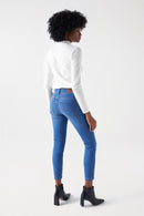 Secret Cropped Skinny Jean - Blue