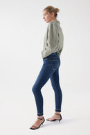 Faith Cropped Slim Jeans - Blue