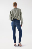 Faith Cropped Slim Jeans - Blue