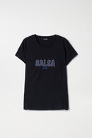 Beaded logo T-Shirt - Black