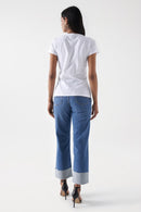 Beaded logo T-Shirt - White