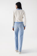 Denim Tweed Jacket - Pearl