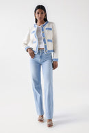 Denim Tweed Jacket - Pearl