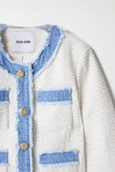 Denim Tweed Jacket - Pearl