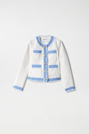 Denim Tweed Jacket - Pearl