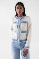 Denim Tweed Jacket - Pearl