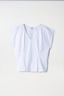 Lace Detail T-Shirt - Pearl