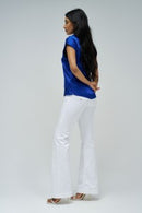 Cap Sleeve Shirt - Royal Blue