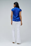 Cap Sleeve Shirt - Royal Blue
