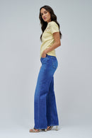 Lace Detail T-Shirt - Yellow