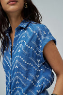 Embroidered Shirt - Blue