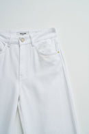 Wide Leg Jeans - White