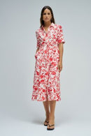 Short Sleeve Dress - Red