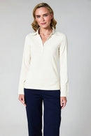 Open Collar Blouse - Cream