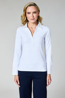 Open Collar Blouse - White