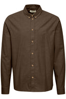 Pete Button Down Shirt - Slate Black Melange