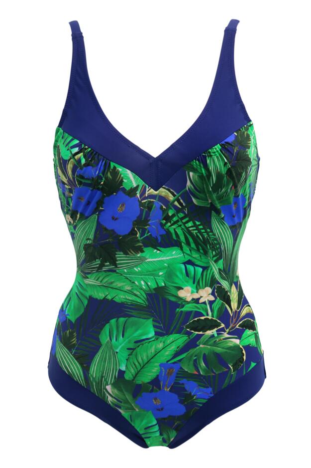 Palermo Control Swimsuit - Navy Fern